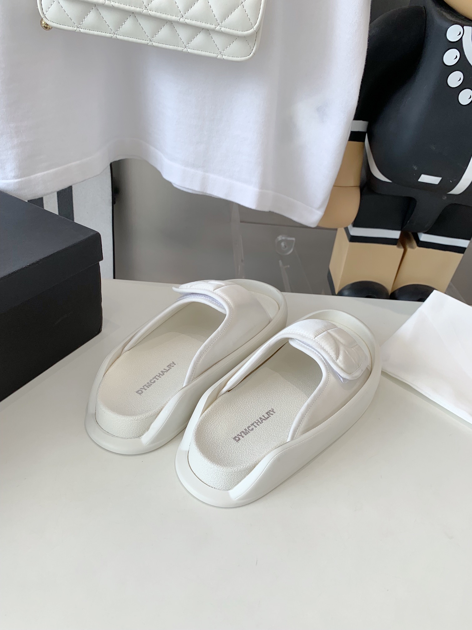2023SS Dymonlatriy Shoes: High-Weave Slippers with 5cm Increase, Import Lecca Material - 图片 8