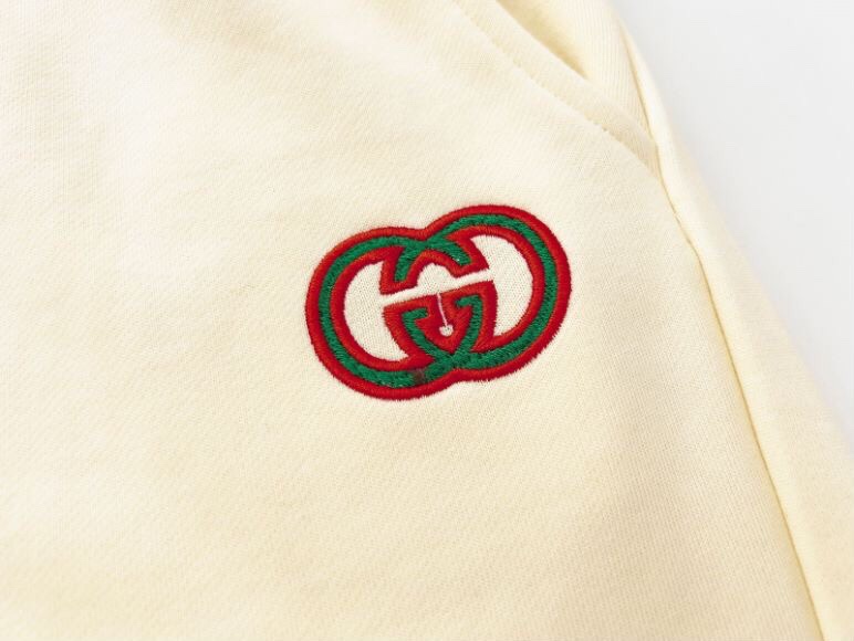 190 gucci 古驰 23Ss夏季新款字母 双g刺绣 logo标识短裤