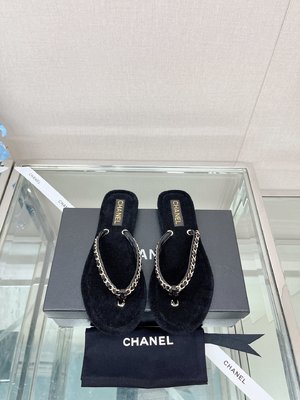 Chanel Copy Shoes Flip Flops Slippers Genuine Leather Sheepskin Summer Collection Chains