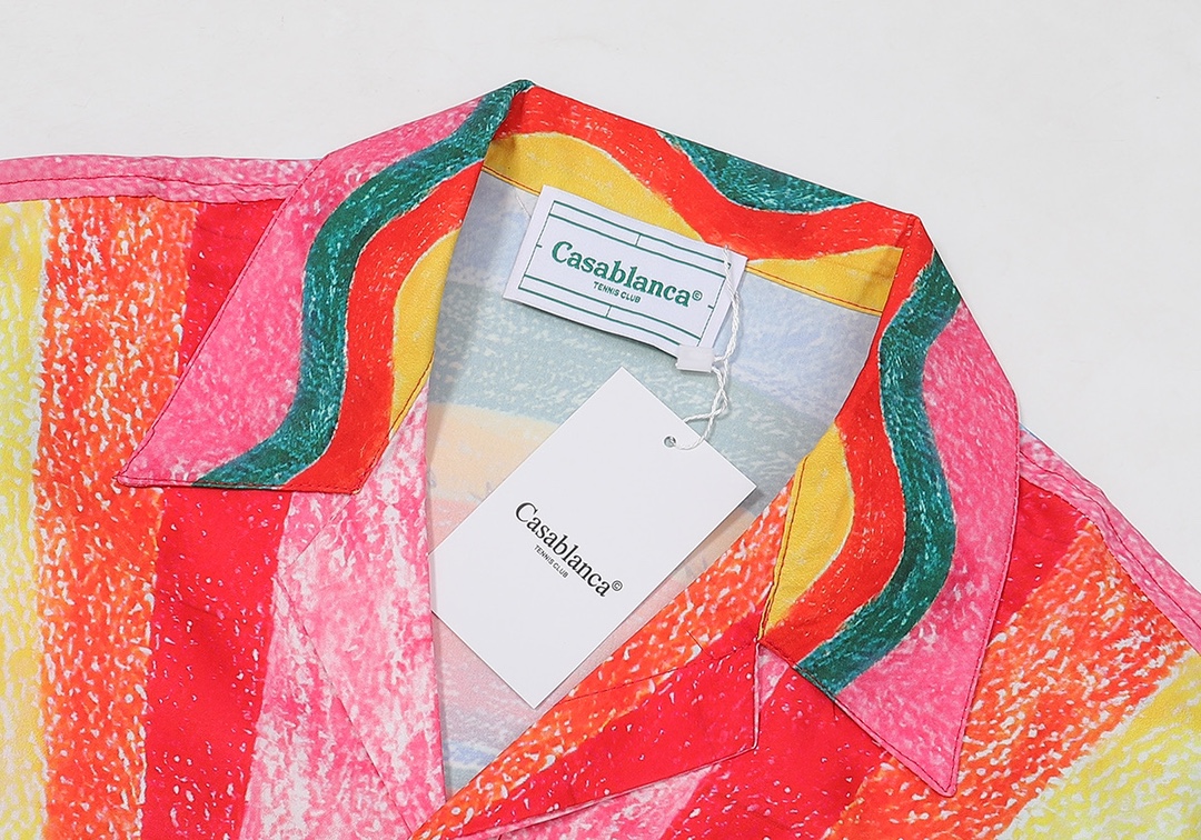 P58 Casablanca 卡萨布兰卡 
彩虹满印短袖衬衫 M L XL 2XL 3XL