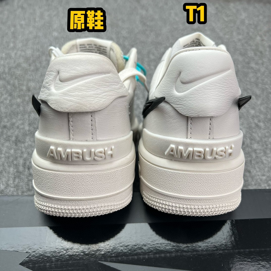 图片[3]-【T1 外贸版】 Ambush x AF1 Air Force 1 Low 空军一号低帮运动板鞋 联名大钩白黑 DV3464-002n市场最优版本 完美品控 全套原原楦纸版 原厂Prime Asia贝利进口皮料加持 越南原大装底数据 私模大底最大开发至47.5 左右脚Logo不同 注意区分 全鞋电脑针车 工整有序 视觉效果满分 新版鞋撑改用纸团代替 原厂港宝加持完美还原灵魂版型 原盒原配从里到外百分百还原 所有细节均可匹配公司原版 发外贸可100%充正SIZE：36-47.5n-莆田鞋批发中心