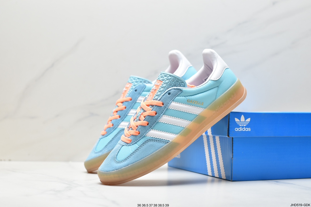 190 Adidas Originals Gazelle Indoor 三叶草复古休闲防滑耐磨低帮板鞋 HQ9017