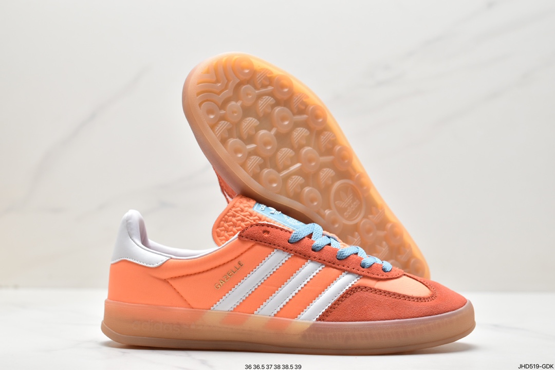 190 Adidas Originals Gazelle Indoor 三叶草复古休闲防滑耐磨低帮板鞋 HQ9017