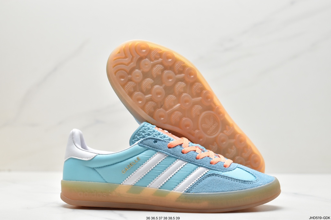 190 Adidas Originals Gazelle Indoor 三叶草复古休闲防滑耐磨低帮板鞋 HQ9017