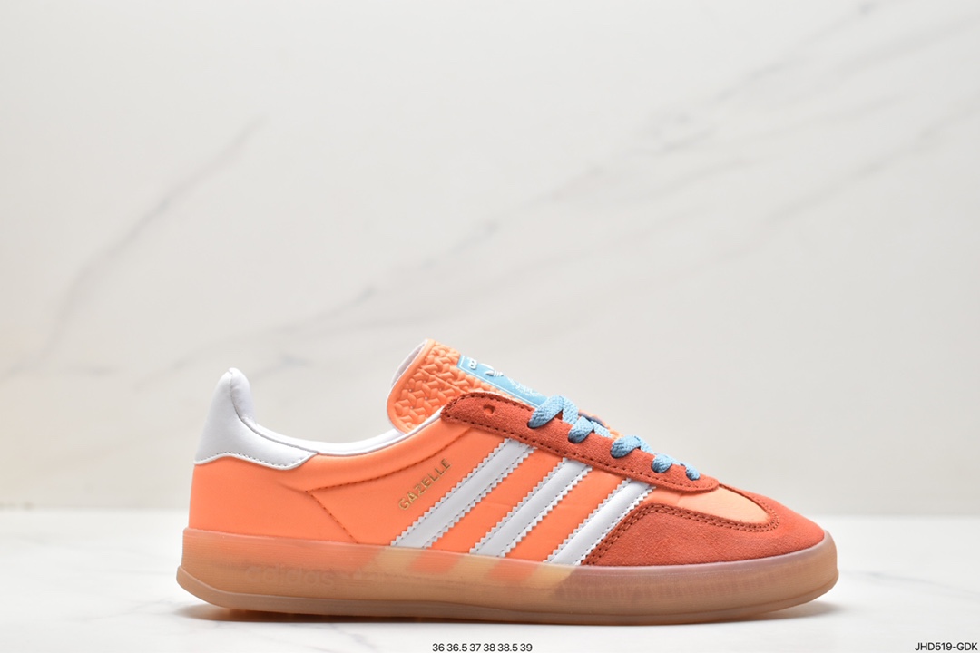 190 Adidas Originals Gazelle Indoor 三叶草复古休闲防滑耐磨低帮板鞋 HQ9017