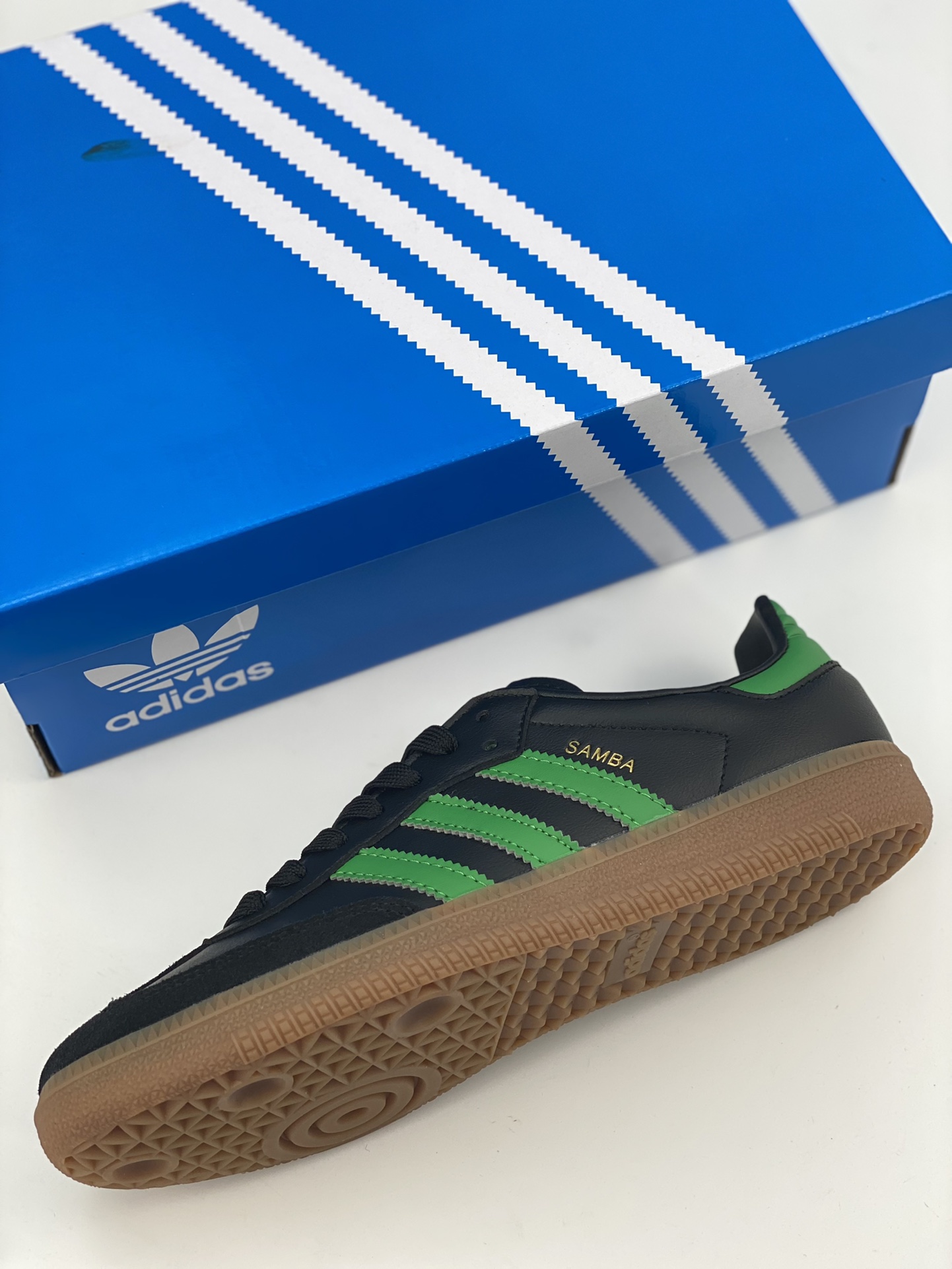 180 adidas originals Samba Team 黑绿 HQ7035