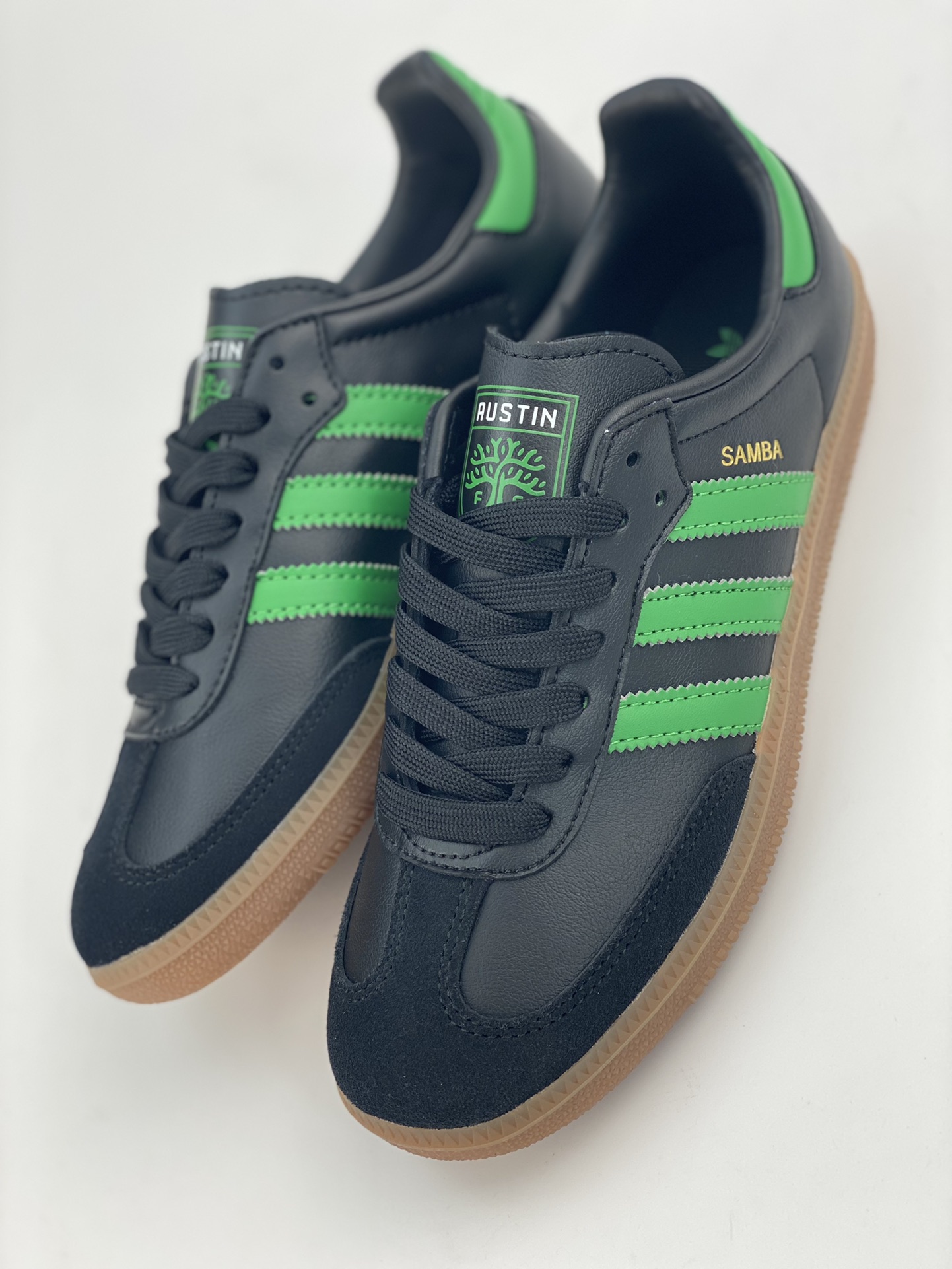 180 adidas originals Samba Team 黑绿 HQ7035