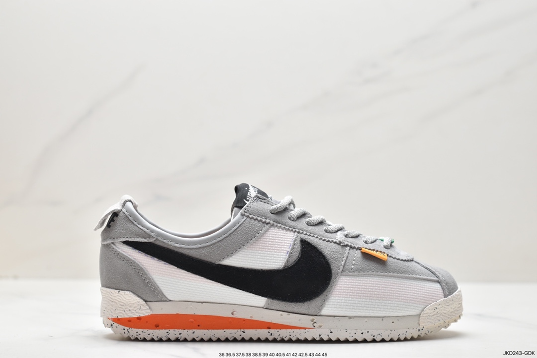 运动跑鞋, 跑鞋, 联名, 耐克, Union x Nike Cortez, Nike Cortez, NIKE, EVA, DR1413-020 - 耐克 Union x Nike Cortez 防滑耐磨舒适 低帮 休闲运动跑鞋 灰色 DR1413-020