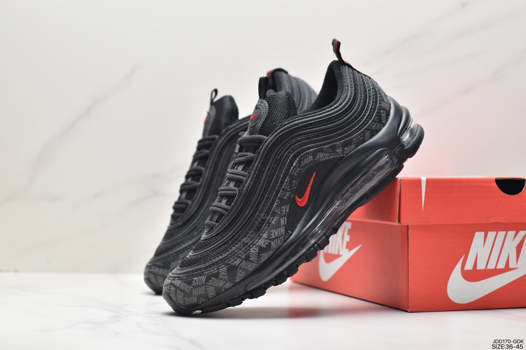 Nike Air Max 97 small hook bullet retro full-length air cushion casual sports shoes AR4259-001