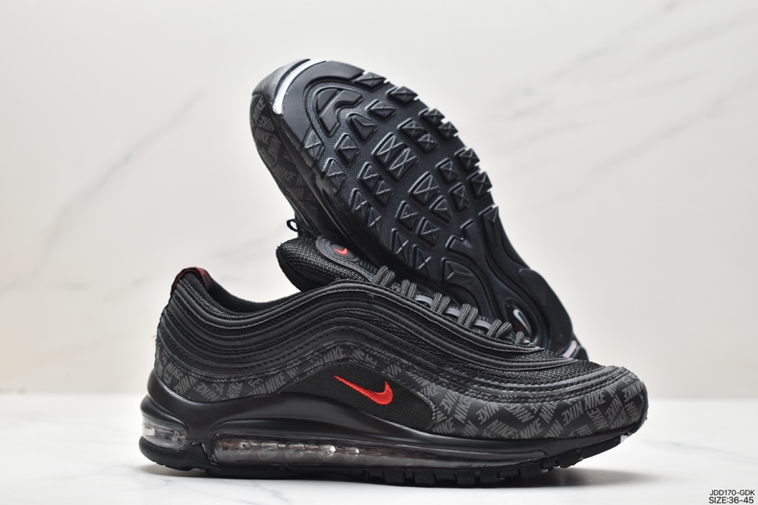 Nike Air Max 97 small hook bullet retro full-length air cushion casual sports shoes AR4259-001