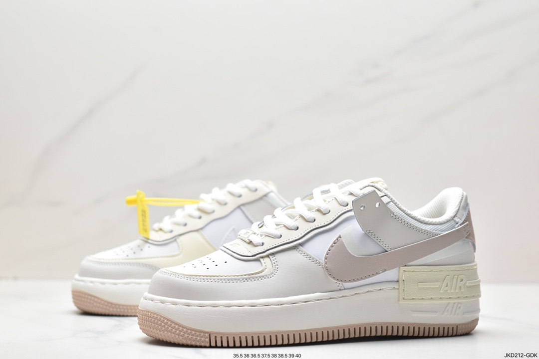 160 Nike Air Force 1 Shadow 新配色轻量增高低帮百搭板鞋 FN3444-121