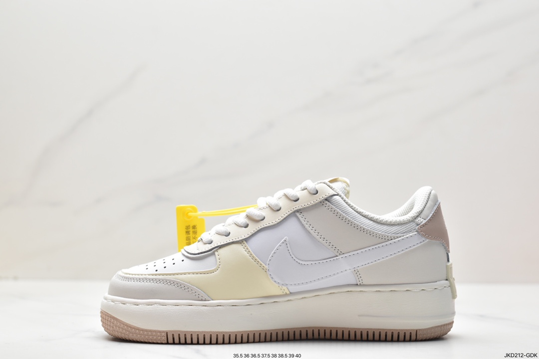160 Nike Air Force 1 Shadow 新配色轻量增高低帮百搭板鞋 FN3444-121