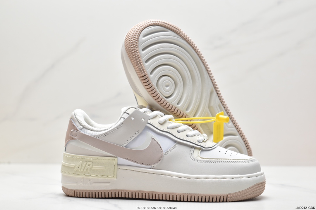 160 Nike Air Force 1 Shadow 新配色轻量增高低帮百搭板鞋 FN3444-121