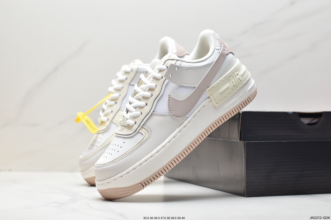 160 Nike Air Force 1 Shadow 新配色轻量增高低帮百搭板鞋 FN3444-121