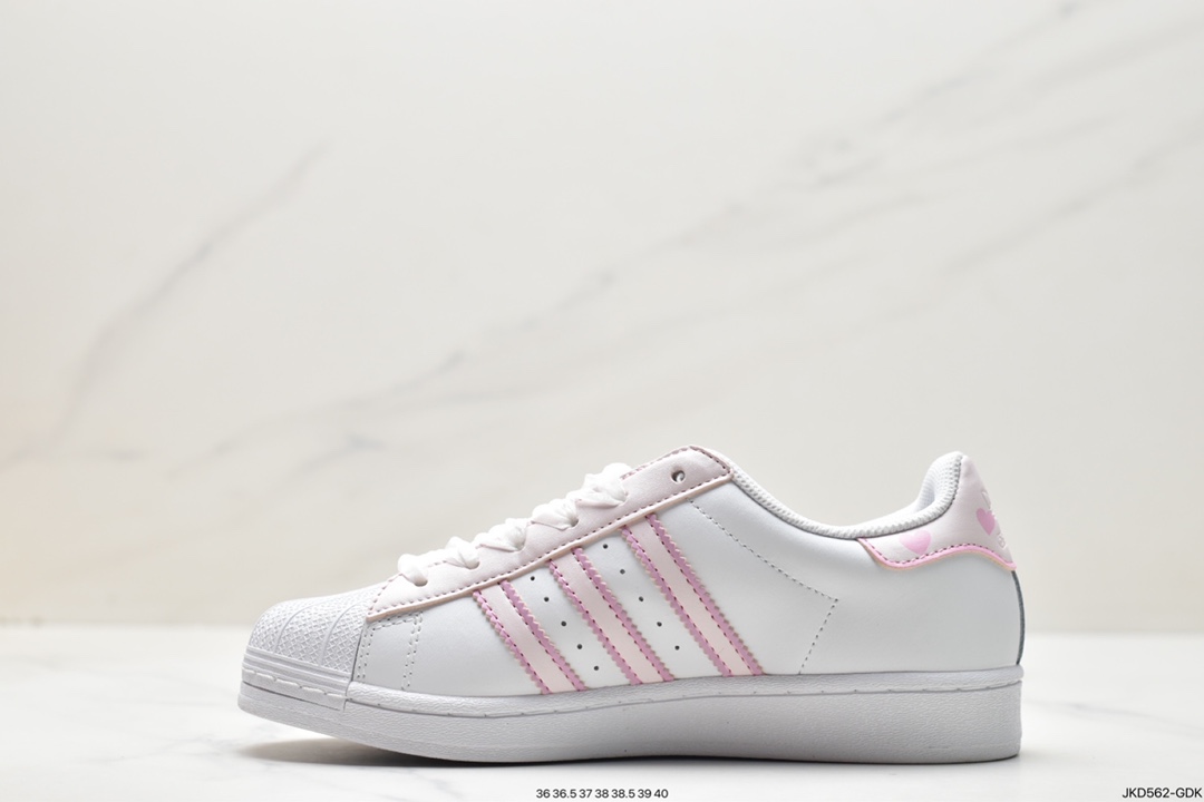 adidas Clover Originals Superstar ”White/Black/Gold” shell toe classic all-match casual sports sneakers EG4958