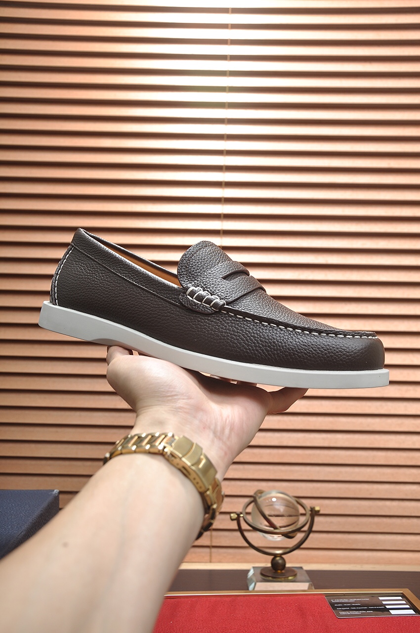 Dior Men's Brown Leather Penny Loafers - Original Quality 5 i1685817477 7845 3