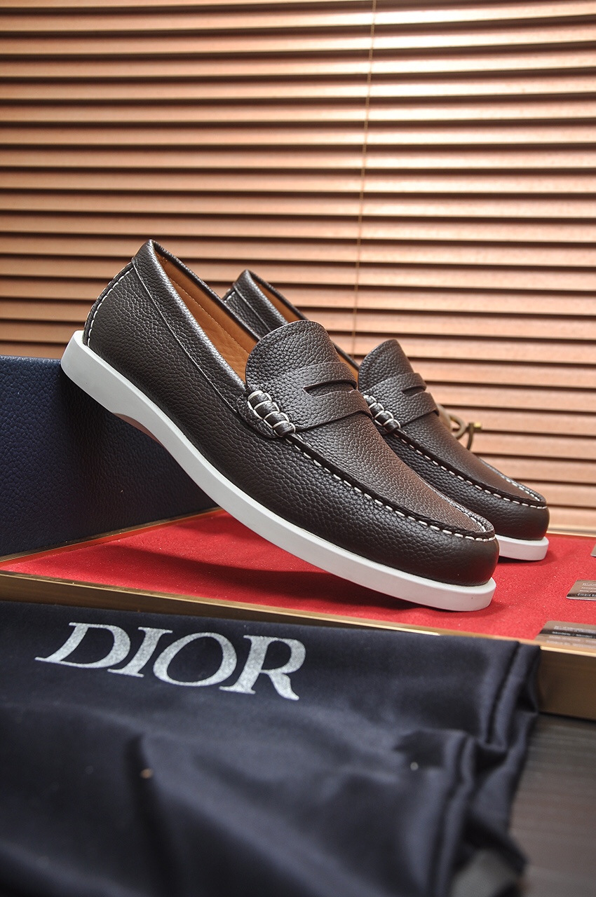 Dior Men's Brown Leather Penny Loafers - Original Quality 3 i1685817477 9825 1