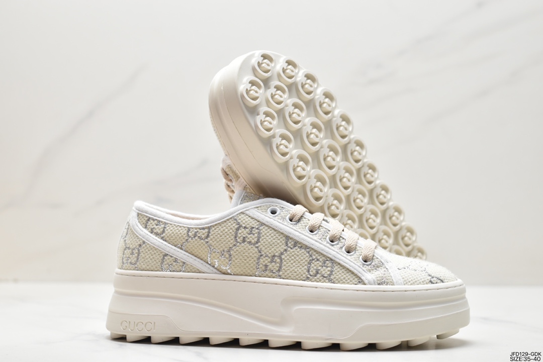 2023 spring new gucci 1977 canvas low top