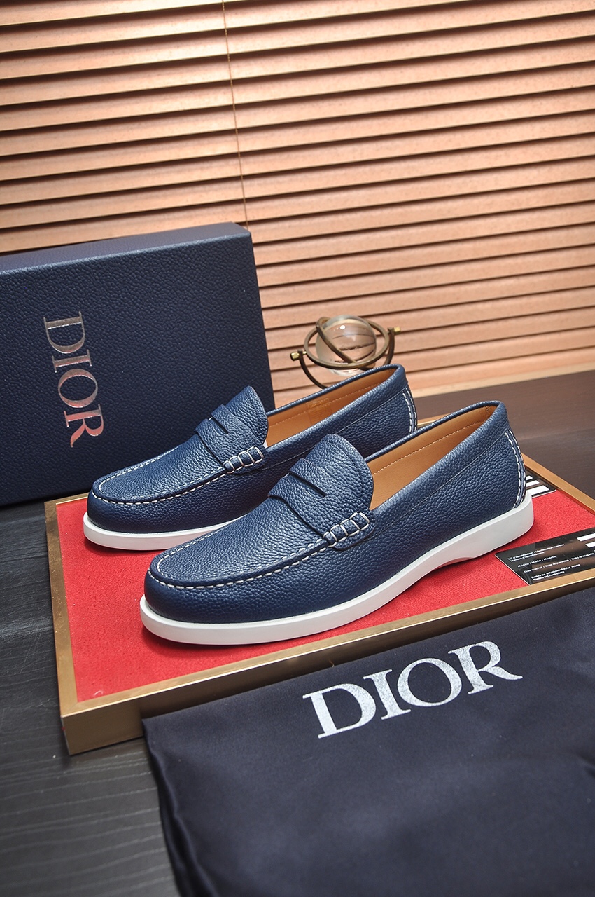 Dior Men's Blue Leather Loafers, Italian Craftsmanship, Sizes 38-45 4 i1685817491 54 2