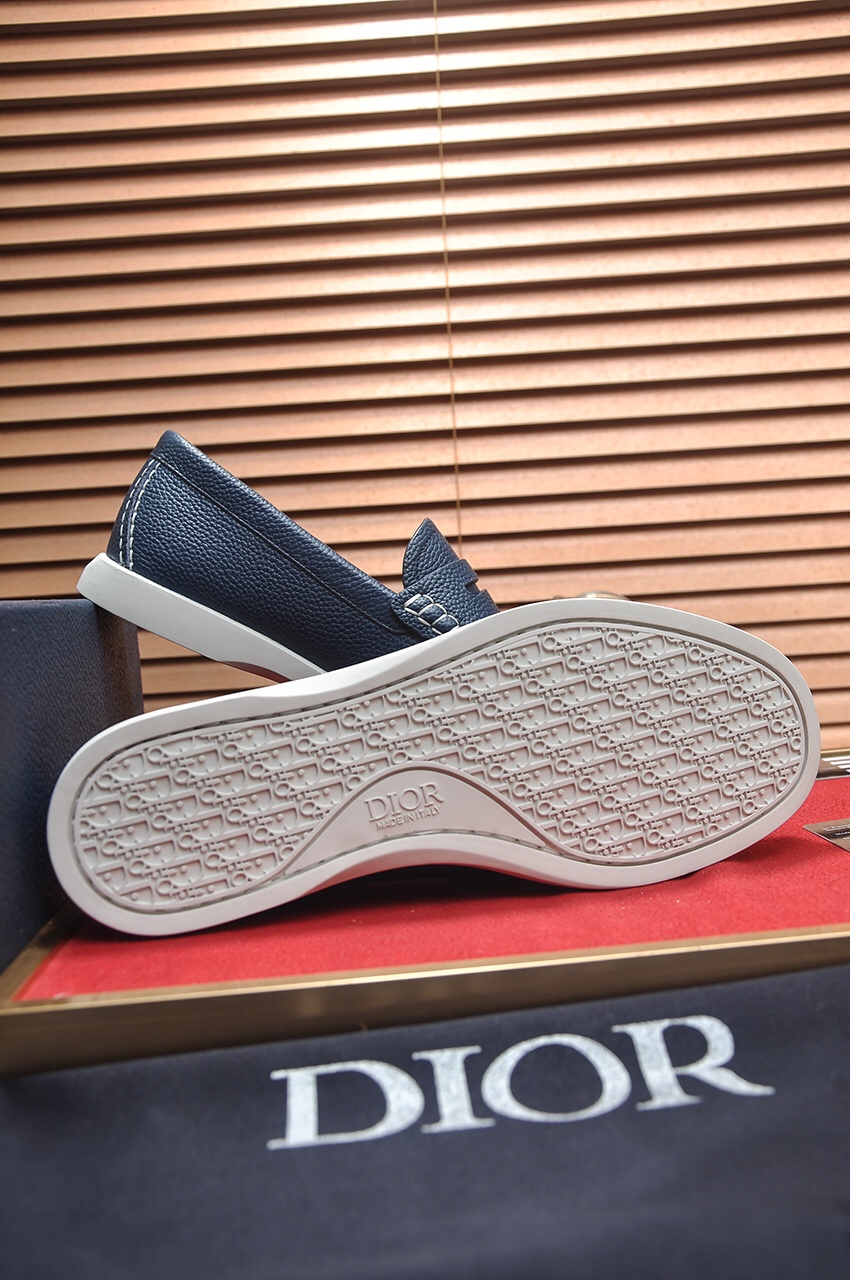Dior Men's Blue Leather Loafers, Italian Craftsmanship, Sizes 38-45 8 i1685817491 6767 6