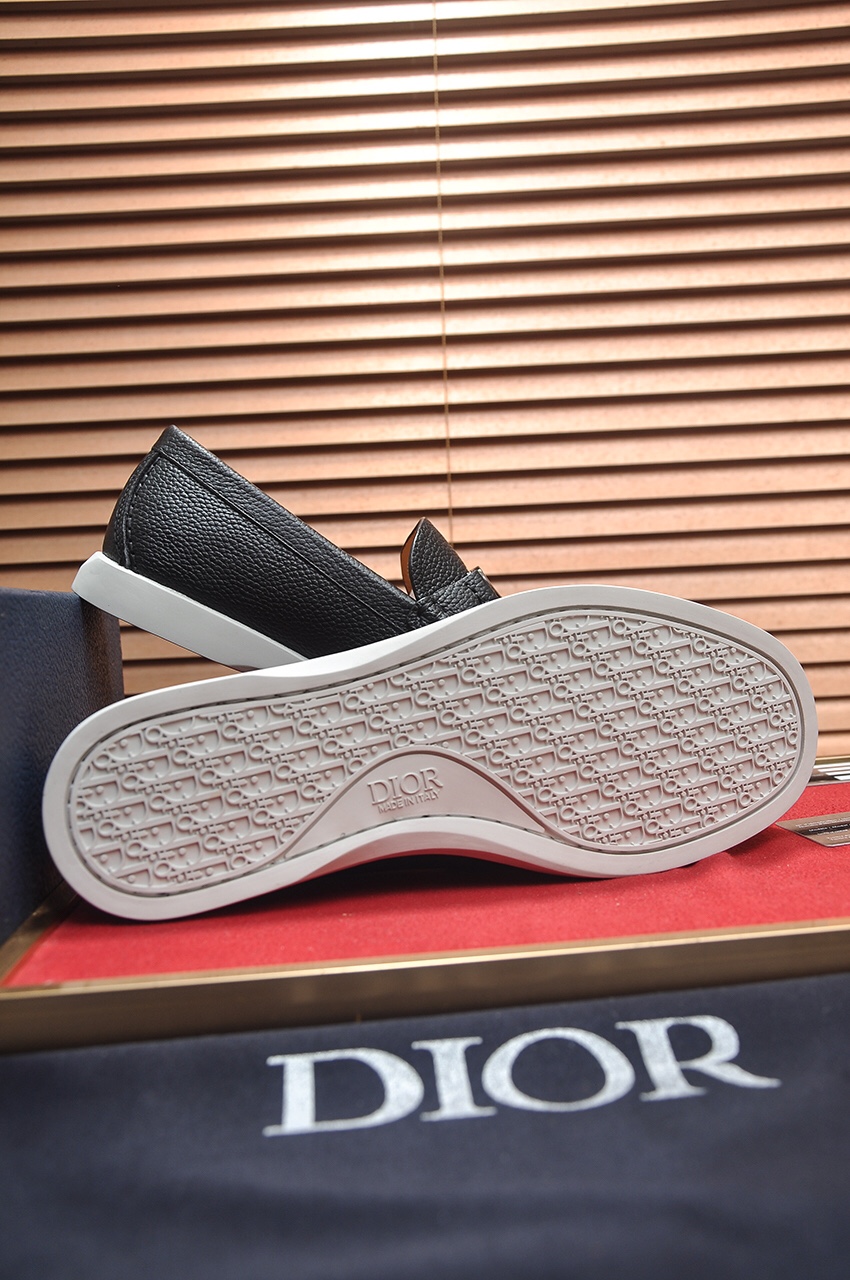 Dior Men's Black Leather Loafers with CD Buckle - Size 38-45 8 i1685817516 1636 6