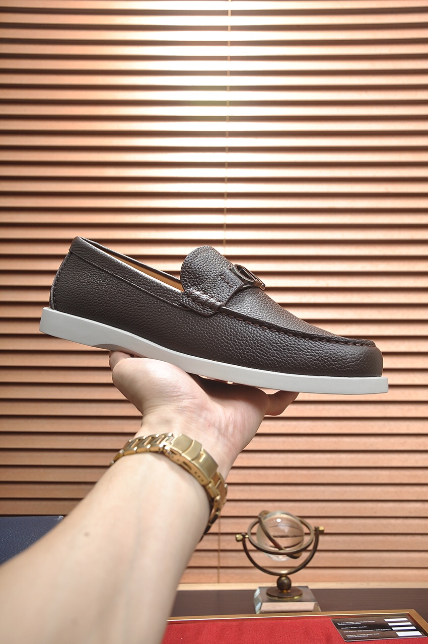 Dior Leather Loafers for Men - Brown with CD Buckle - Sizes 38-44 5 i1685817544 2708 3