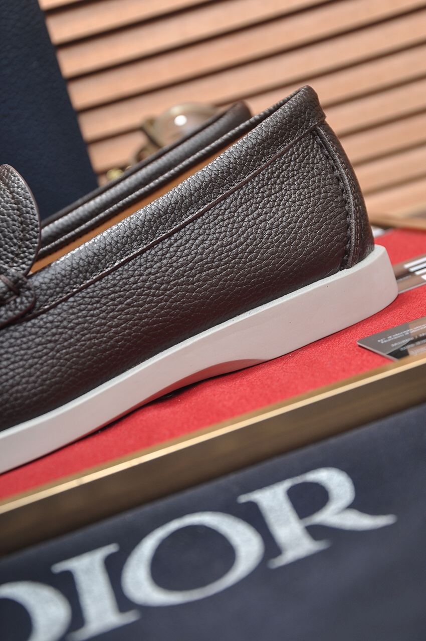 Dior Leather Loafers for Men - Brown with CD Buckle - Sizes 38-44 10 i1685817544 839 8