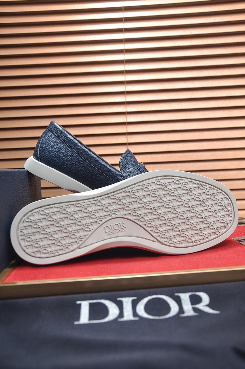 Dior Men's Blue Leather Loafers with CD Buckle, Sizes 38-45 8 i1685817558 1086 6