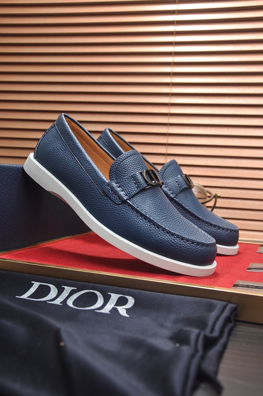 Dior Men's Blue Leather Loafers with CD Buckle, Sizes 38-45 3 i1685817558 1724 1