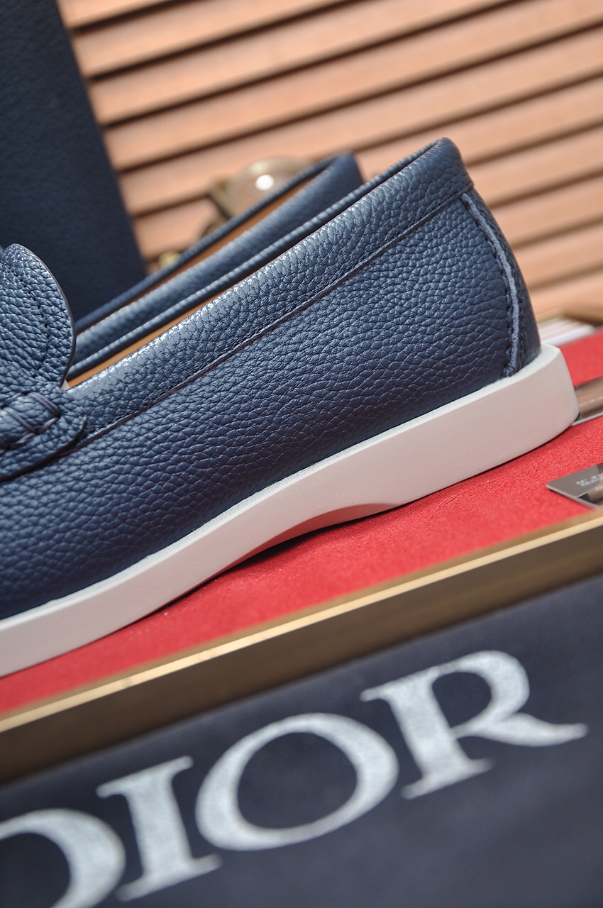 Dior Men's Blue Leather Loafers with CD Buckle, Sizes 38-45 10 i1685817558 3470 8