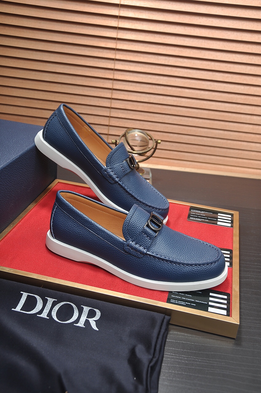 Dior Men's Blue Leather Loafers with CD Buckle, Sizes 38-45 7 i1685817558 7484 5