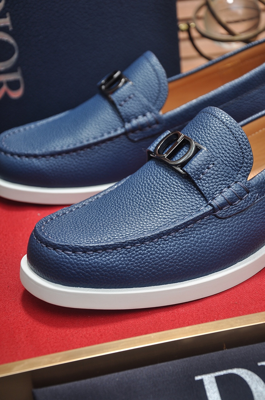 Dior Men's Blue Leather Loafers with CD Buckle, Sizes 38-45 9 i1685817558 9065 7