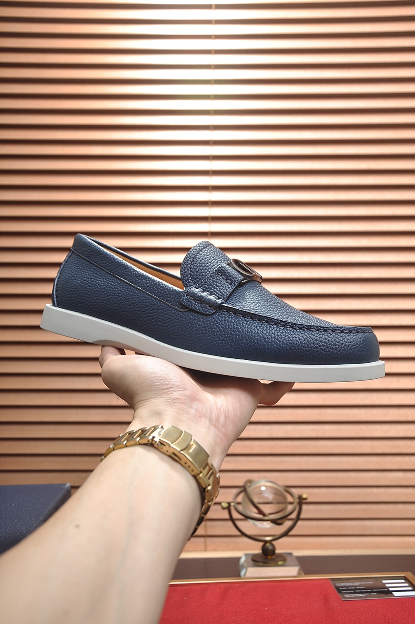 Dior Men's Blue Leather Loafers with CD Buckle, Sizes 38-45 5 i1685817558 9721 3