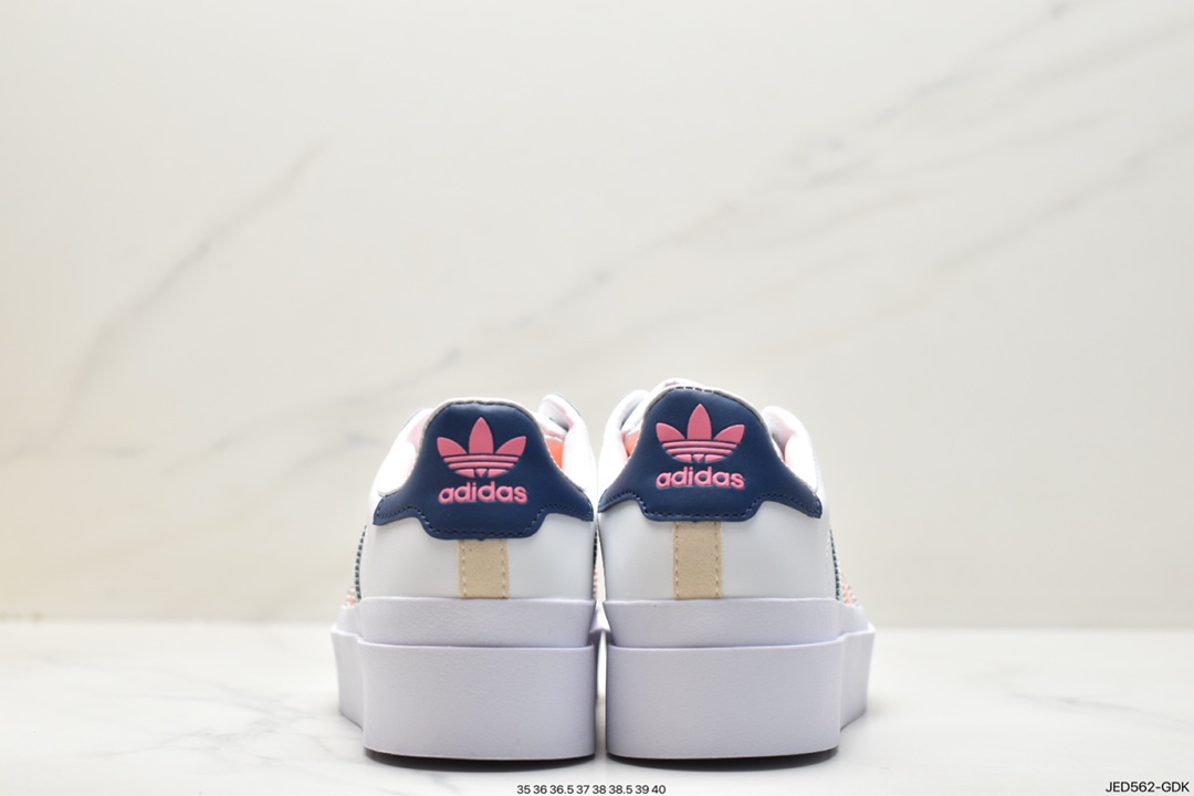 板鞋, 休闲板鞋, Superstar, Originals, GZ2203, adidas originals Superstar, adidas Originals, Adidas - 阿迪达斯 adidas originals Superstar 经典贝壳头 防滑耐磨 低帮 休闲板鞋 女款 白蓝粉 GZ2203