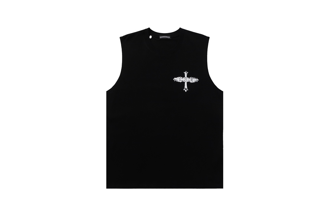 Chrome Hearts Clothing Tank Tops&Camis Black White Printing Unisex Cotton