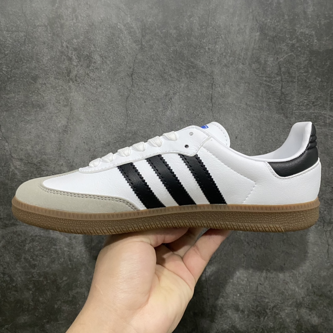 180 【过验版】Adidas Samba Vegan 桑巴德迅板鞋白黑灰 后跟钢印款 FW2427