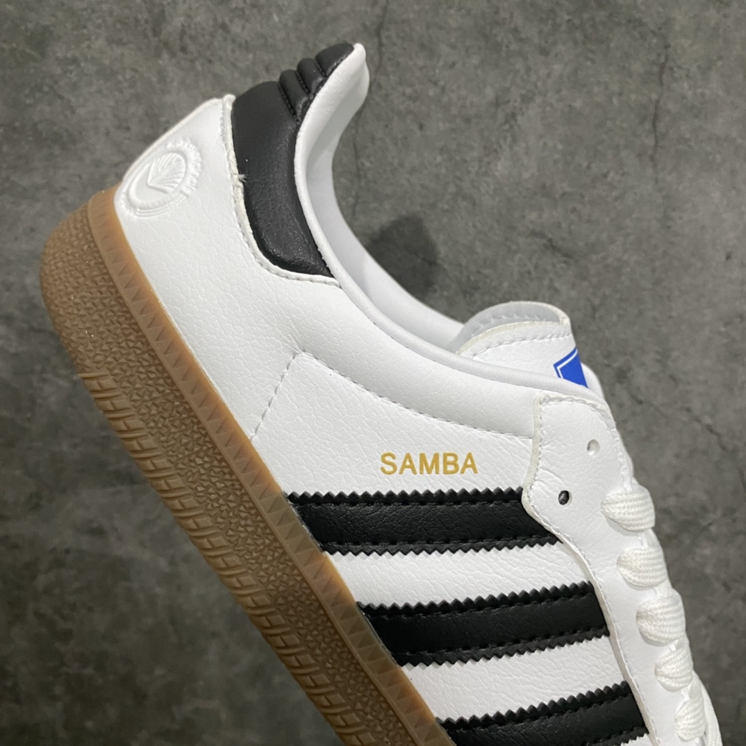 180 【过验版】Adidas Samba Vegan 桑巴德迅板鞋白黑灰 后跟钢印款 FW2427