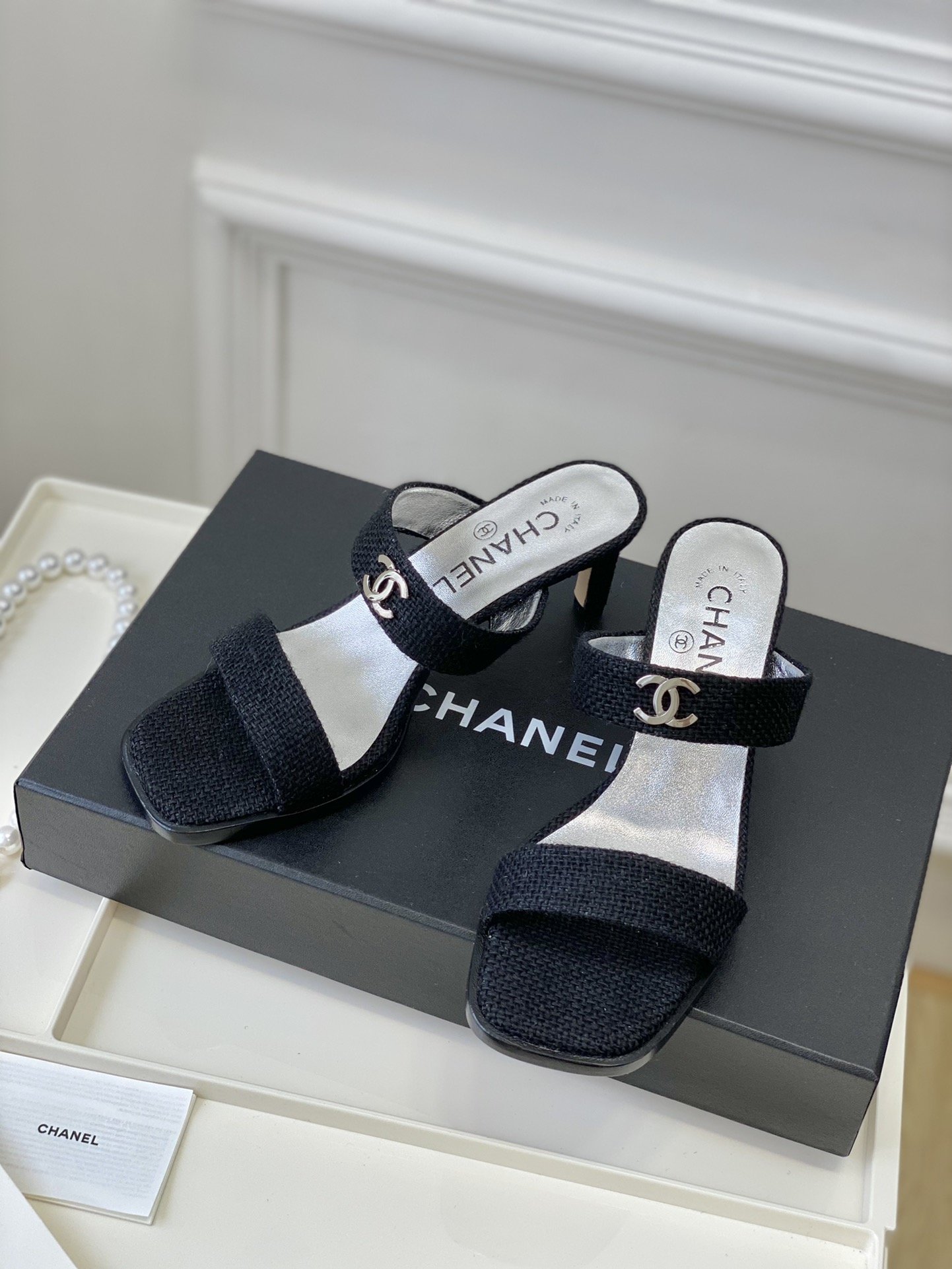 Chanel中古系列编织面凉鞋！简约