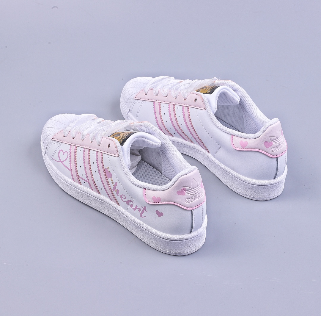 Adidas Clover Originals Superstar W classic shell toe series low-cut sneakers EG4958