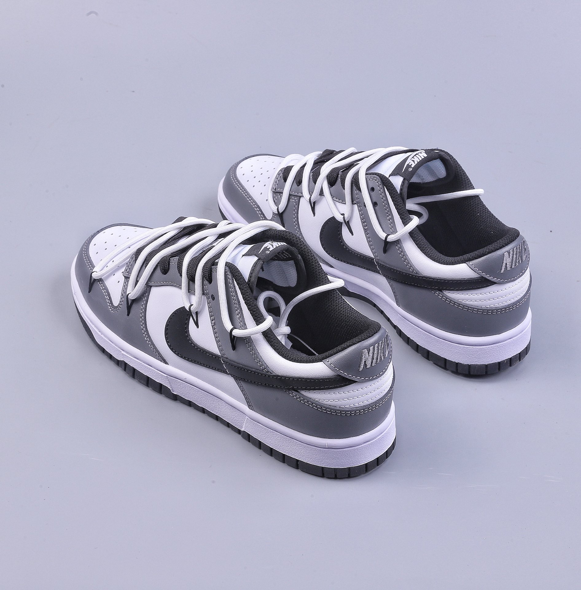 YC pure original Nike Dunk Low deconstructed black and white gray DD1503-101