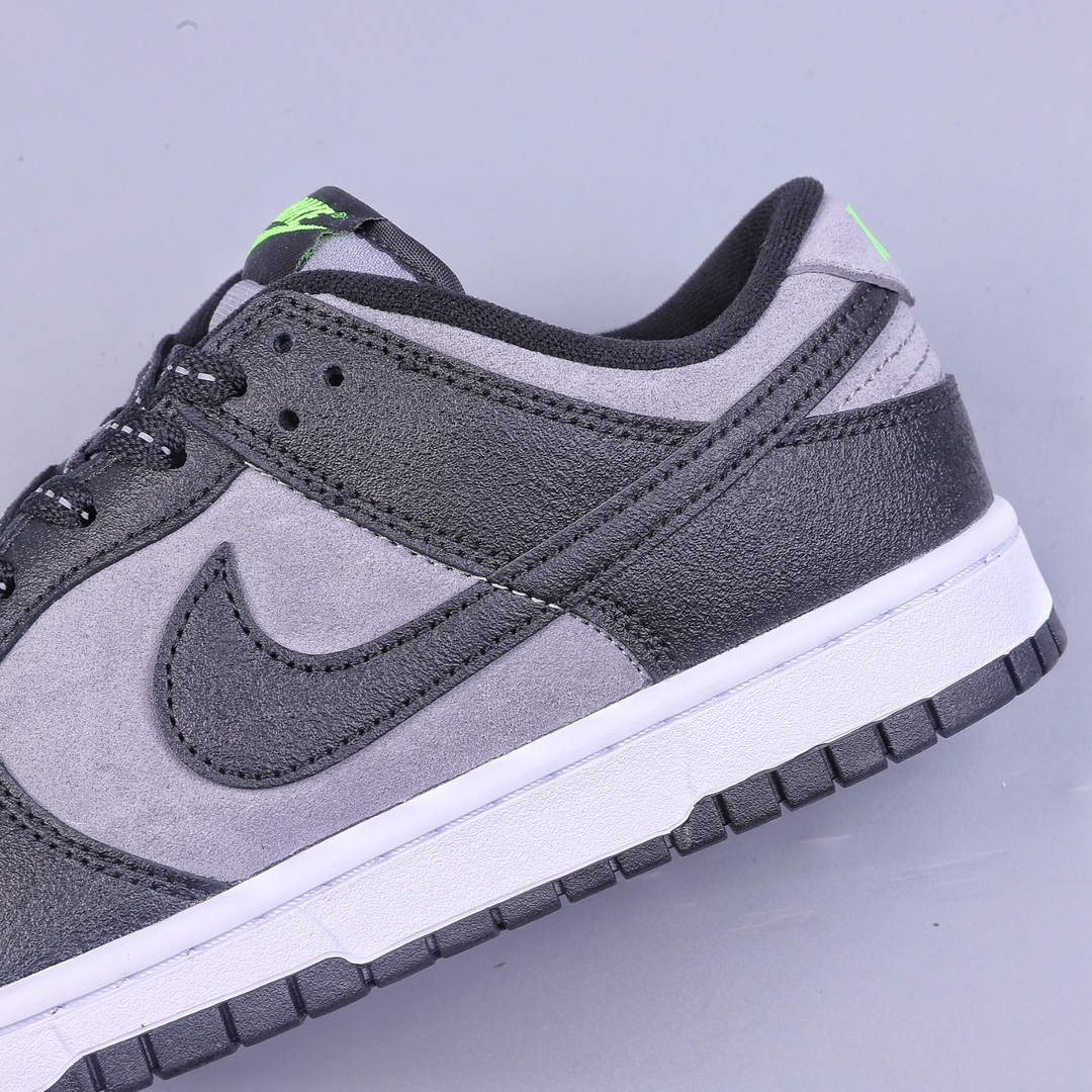 YH pure original Nike Dunk Low wear-resistant breathable low-cut sneakers black gray green FQ2205-001