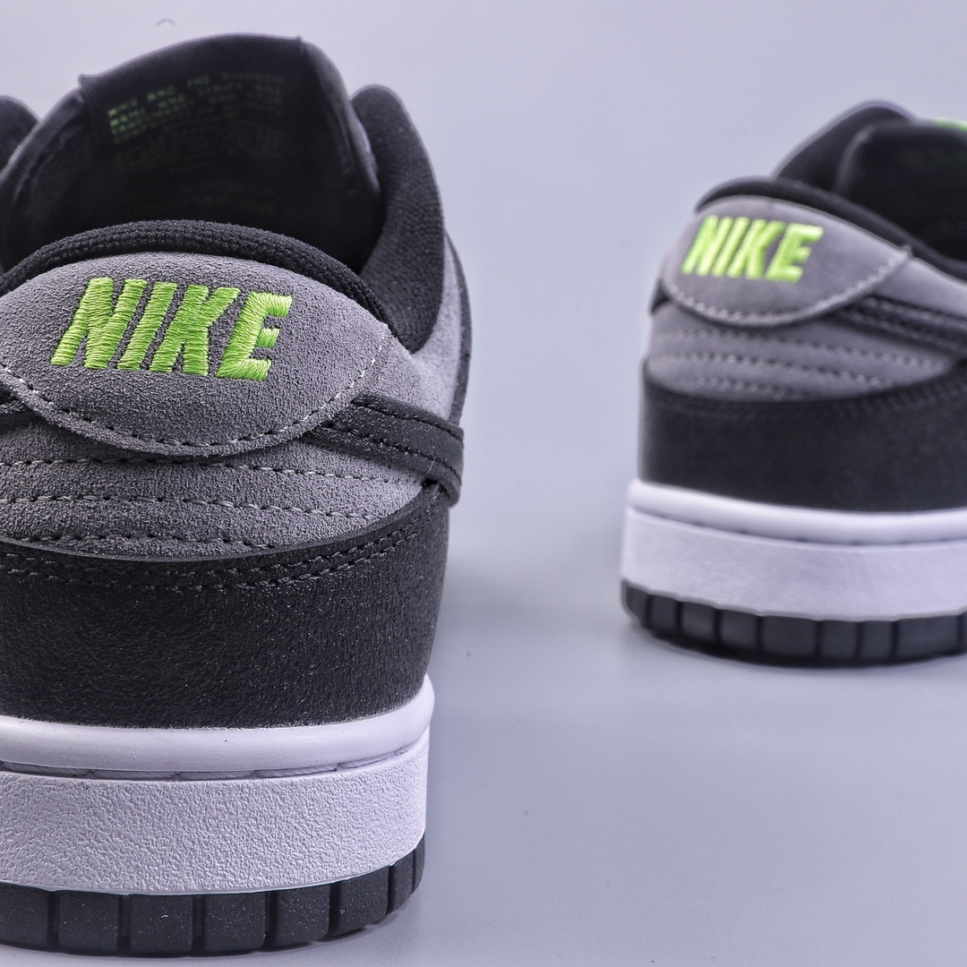 YH pure original Nike Dunk Low wear-resistant breathable low-cut sneakers black gray green FQ2205-001