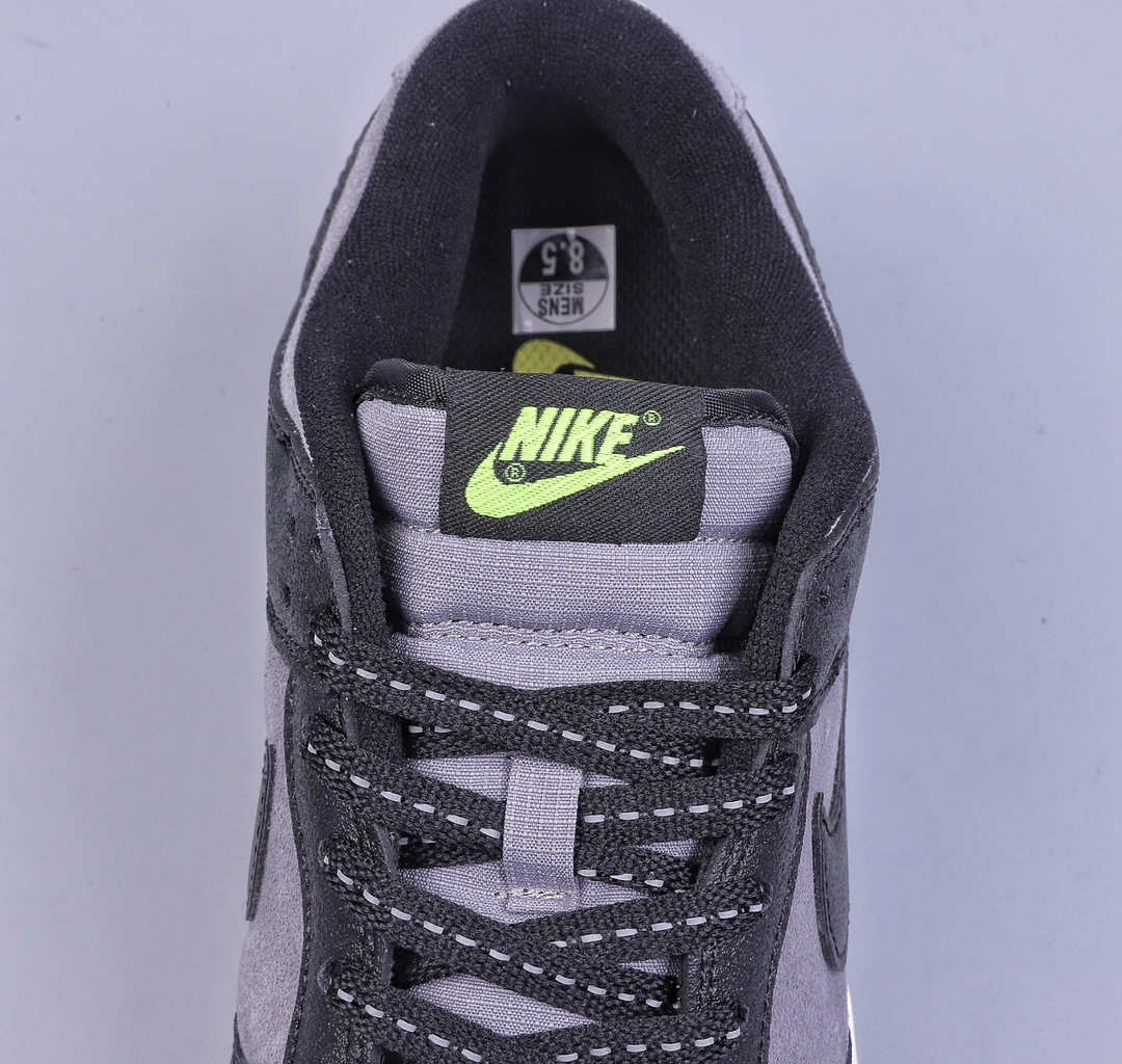 YH pure original Nike Dunk Low wear-resistant breathable low-cut sneakers black gray green FQ2205-001