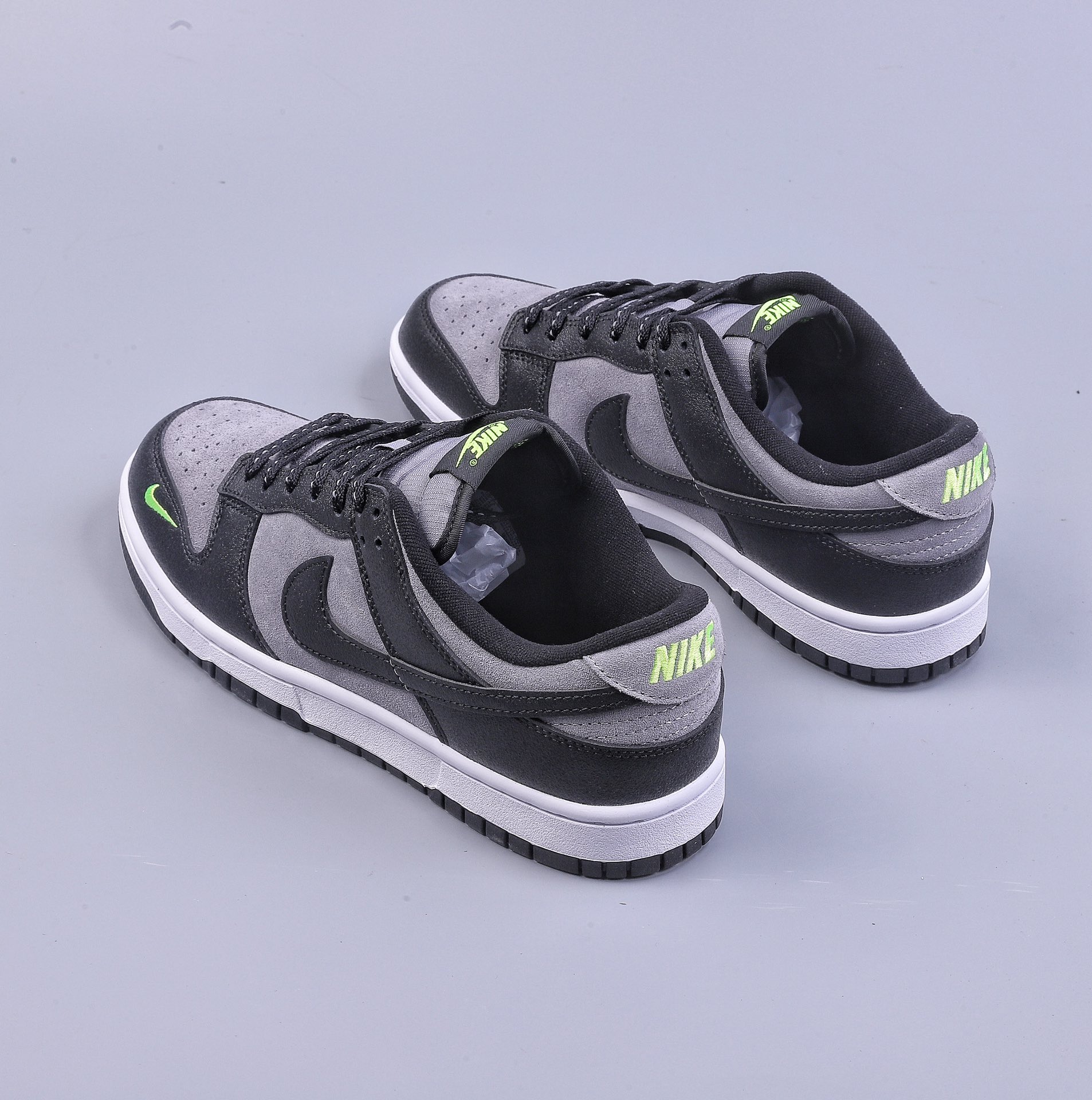 YH pure original Nike Dunk Low wear-resistant breathable low-cut sneakers black gray green FQ2205-001