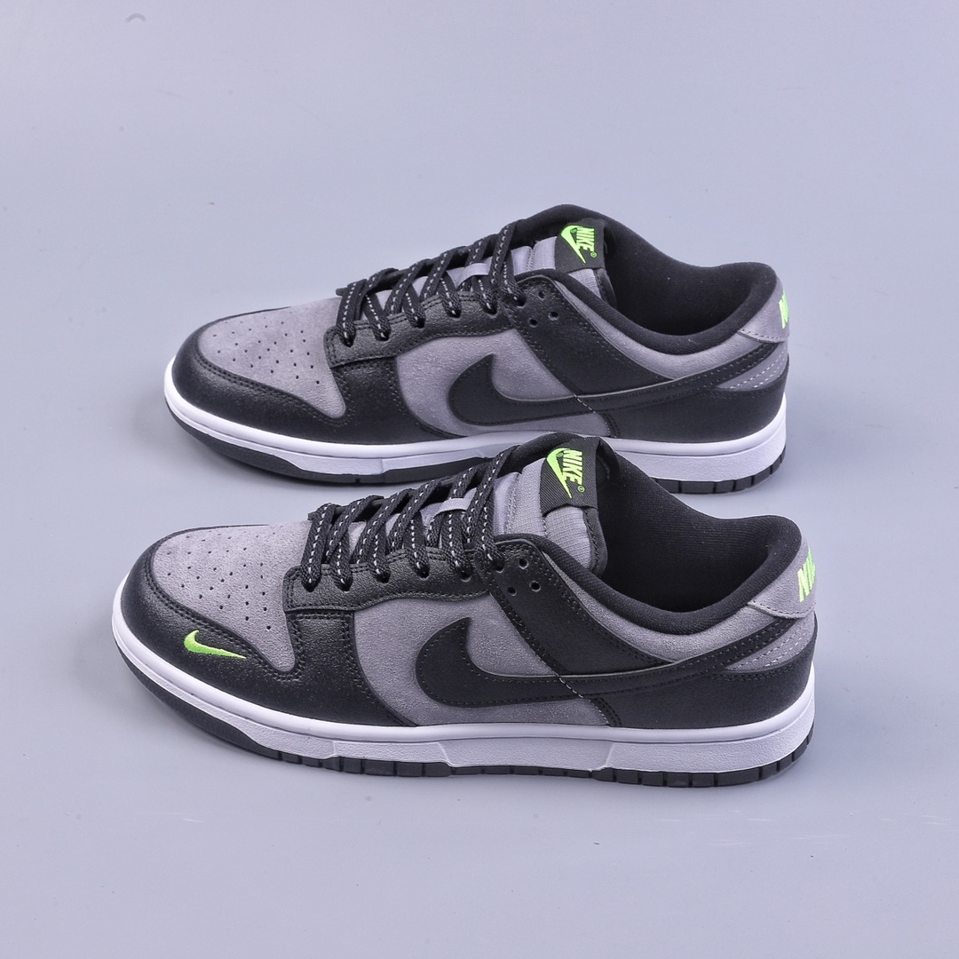 YH pure original Nike Dunk Low wear-resistant breathable low-cut sneakers black gray green FQ2205-001