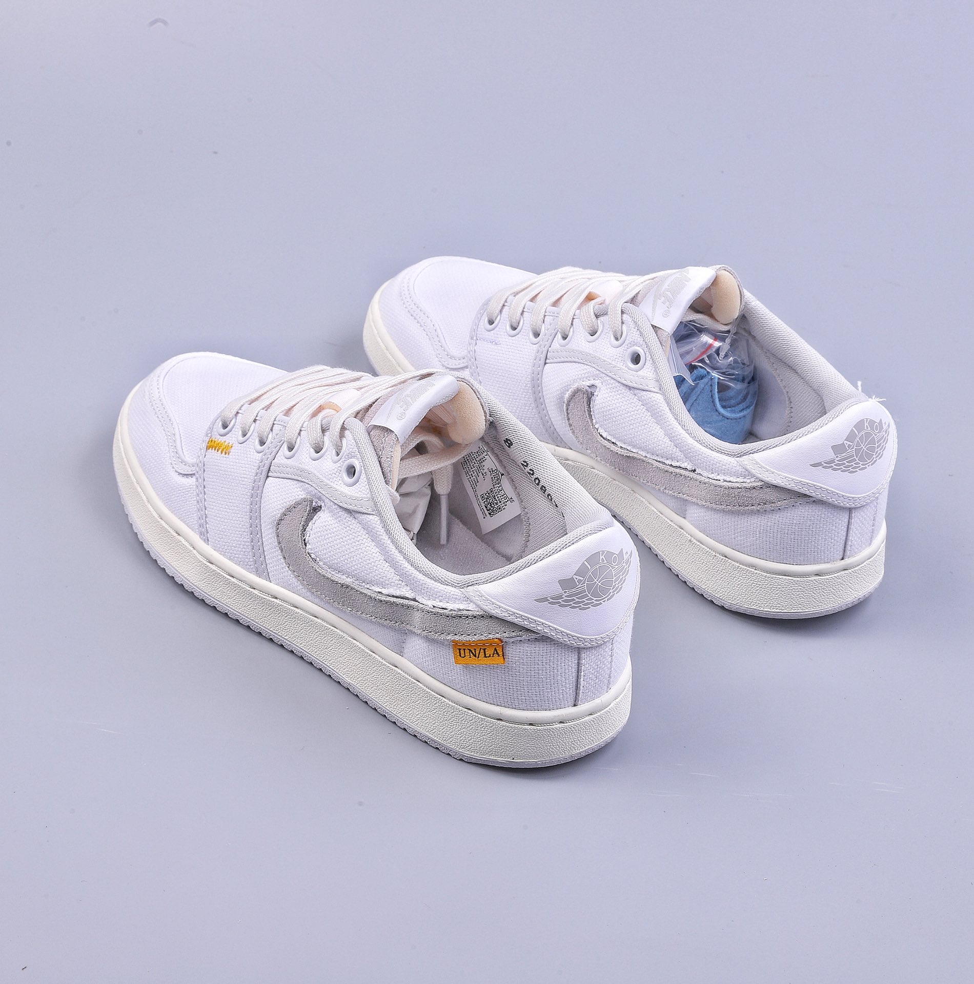 S2 Uion LA x Air Jordan AJ1 KO Low low-top retro basketball shoes joint white canvas DO8912-101