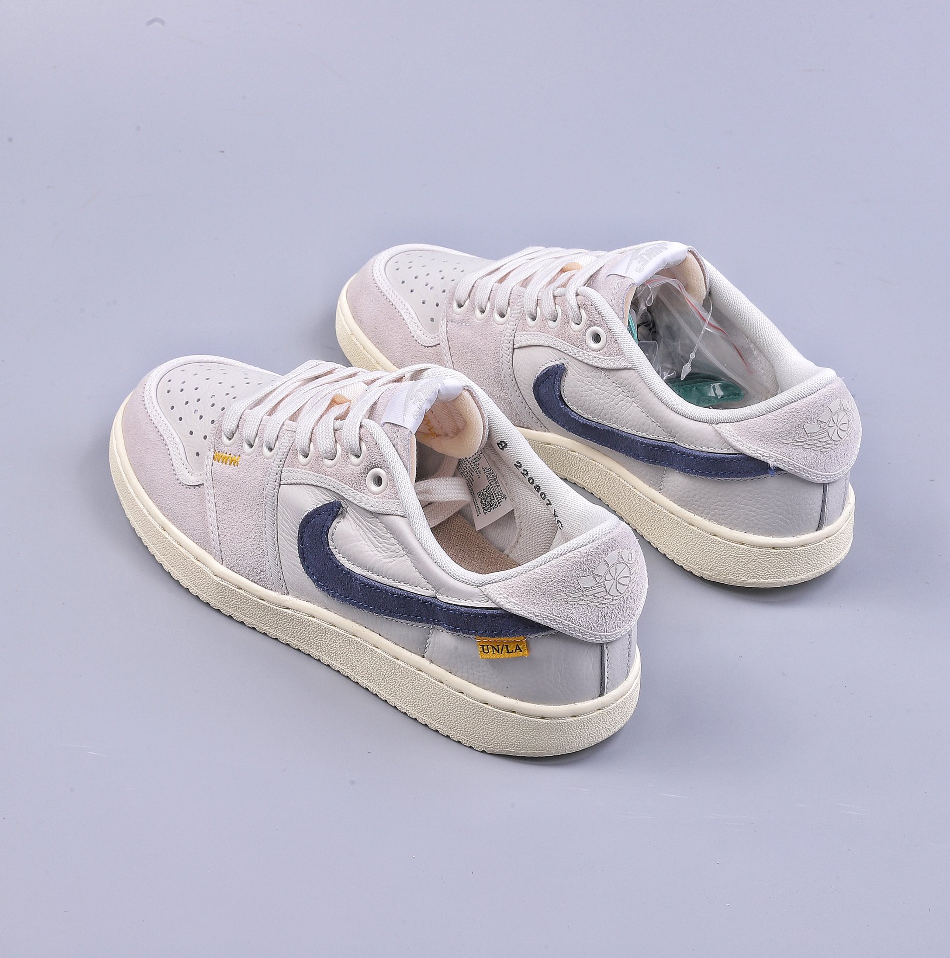 320 S2 Uion LA x Air Jordan AJ1 KO Low 低帮复古篮球鞋 联名白灰 DZ4864-100