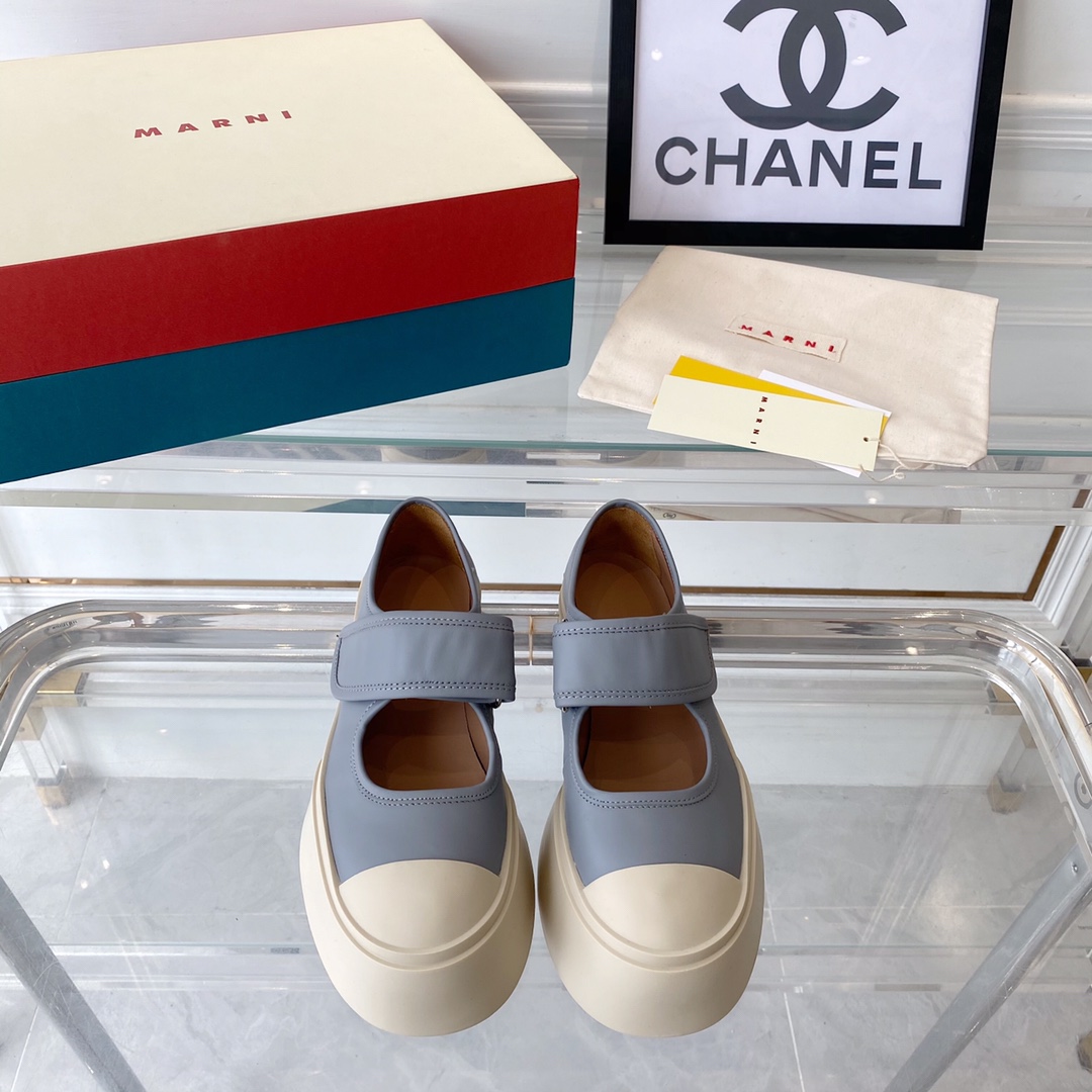 MARNI New Recreational Shoes: Top Edition, Original Six-Soft-Colour Delivery, Oxen’s Skin Import - 图片 1