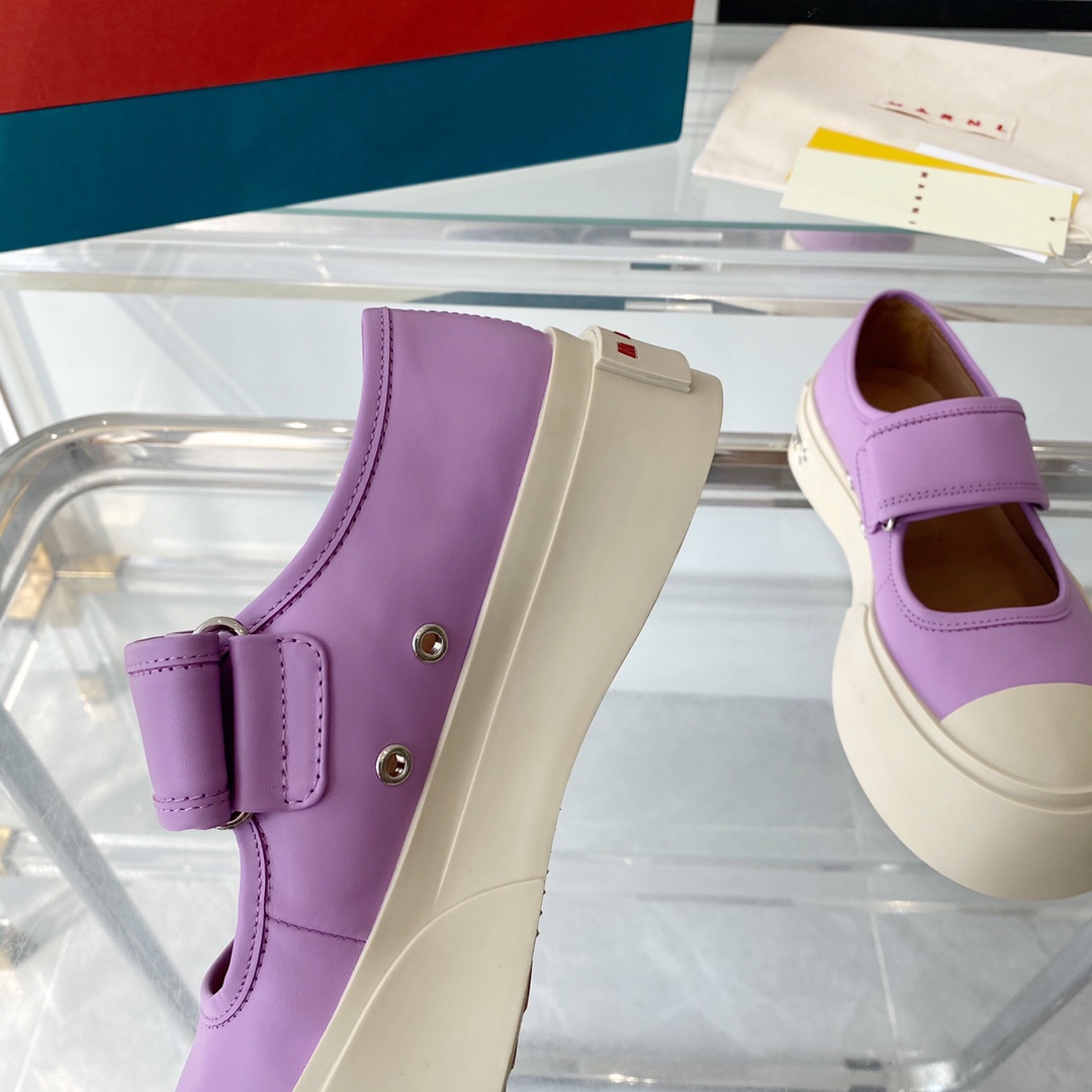 MARNI New Recreational Shoes: Top Edition, Original Six-Soft-Colour Delivery, Oxen Skin Import - 图片 4