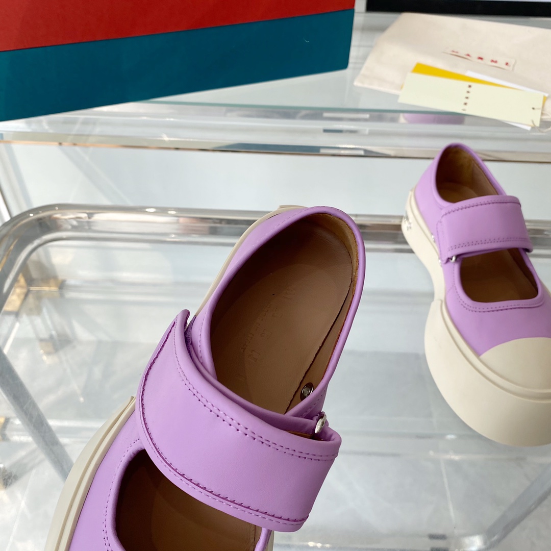 MARNI New Recreational Shoes: Top Edition, Original Six-Soft-Colour Delivery, Oxen Skin Import - 图片 5